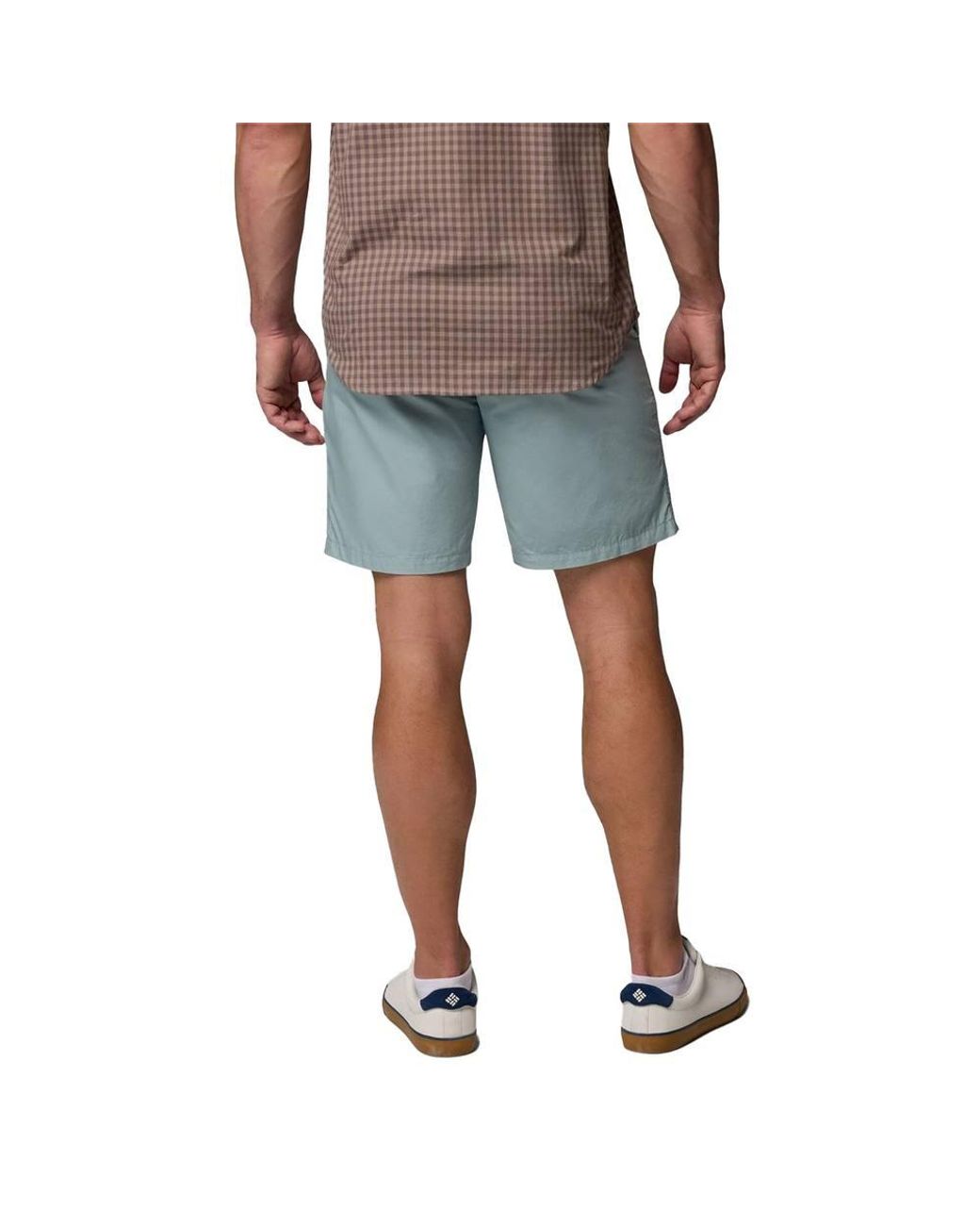 Columbia Blue Cotton Poplin Shorts for men
