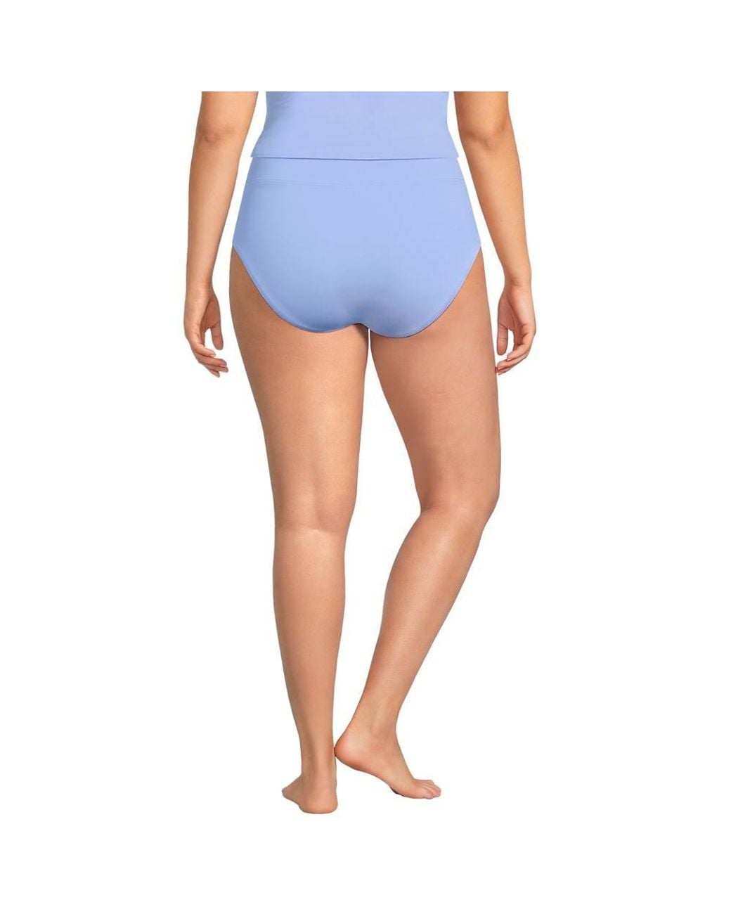 Lands' End Black Plus Foldover Bikini Bottoms