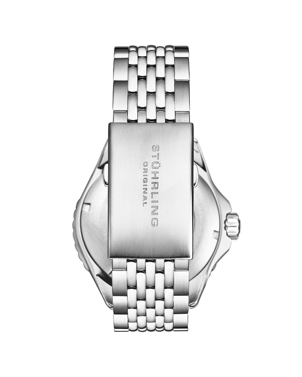 Stuhrling Metallic Swiss Automatic Depthmaster Radiance Diver Watch Stainless Steel Case W/ Rotating Unidirectional Bezel & Stainless Steel for men