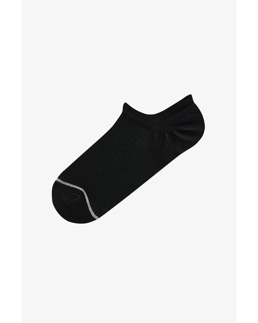 Penti Black Basic Mesh Cotton Sparkly Pair Sneaker Socks