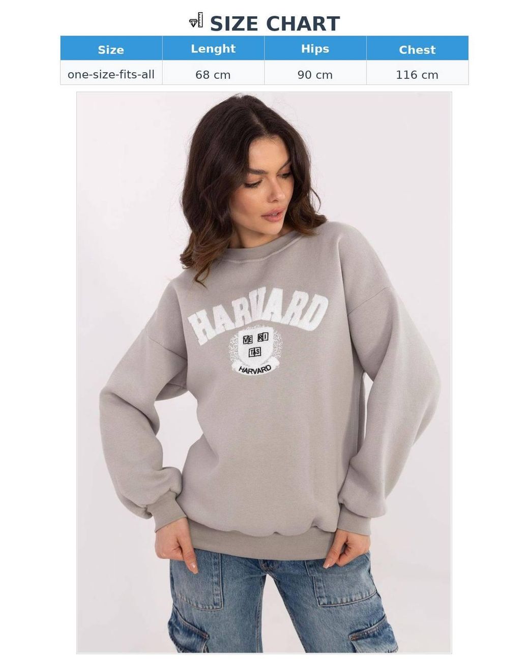 Love Lace Gray Cotton Polyester Casual Sweatshirt With Patches