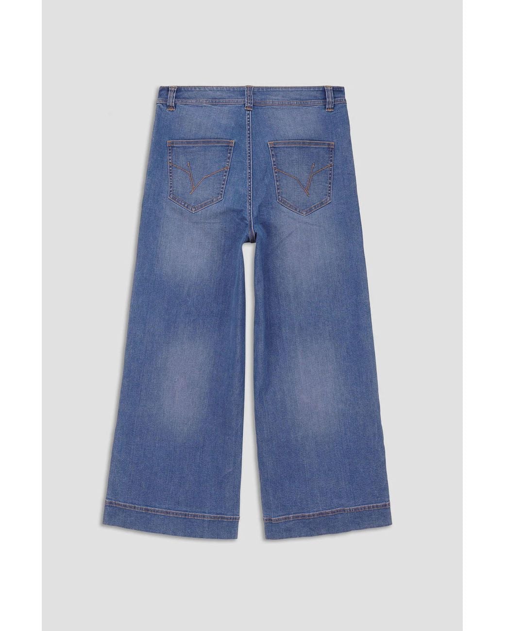 Enorsia Blue Wide Leg Culottes Jeans