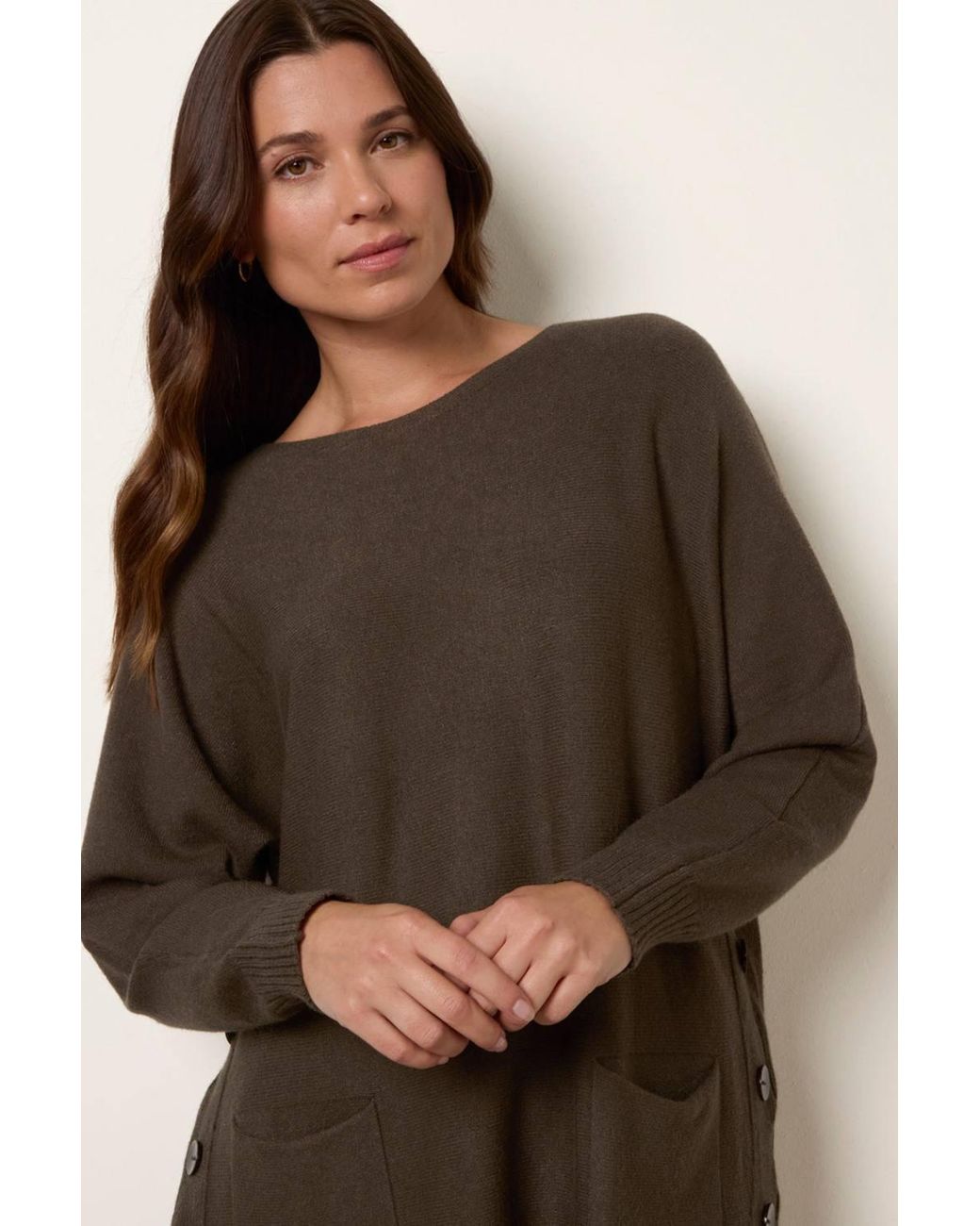 Blue Vanilla Brown Long Sleeve Round Neck Jumper