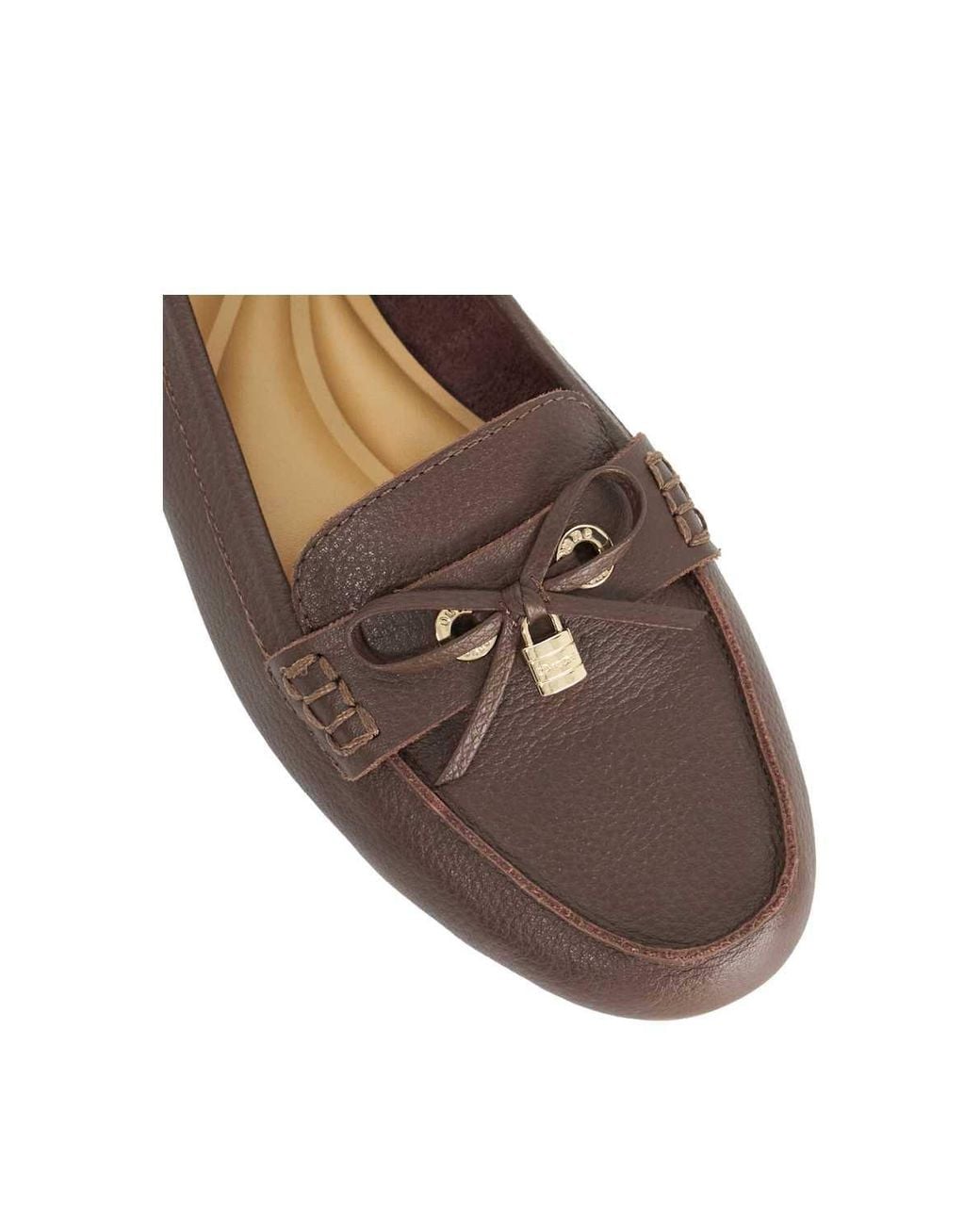 Dune Brown 'Girella' Leather Loafers