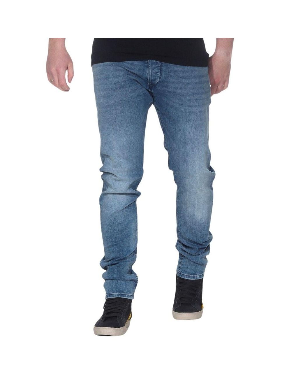 DIESEL Blue Tepphar-X Skinny Fit Plain Jeans for men
