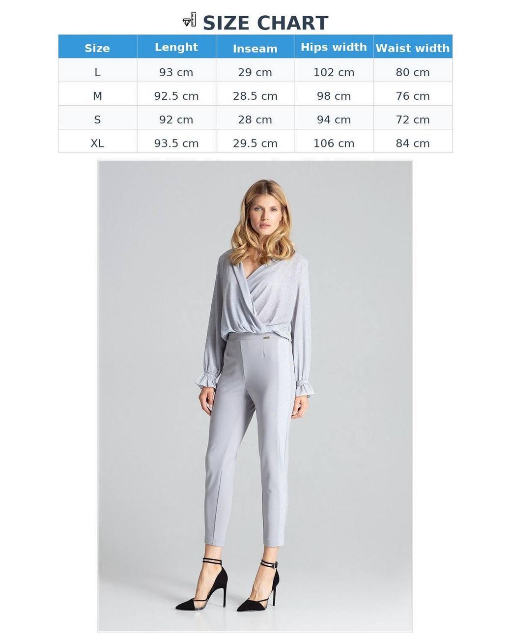 Love Lace Blue Brocade Stripe Tapered Trousers