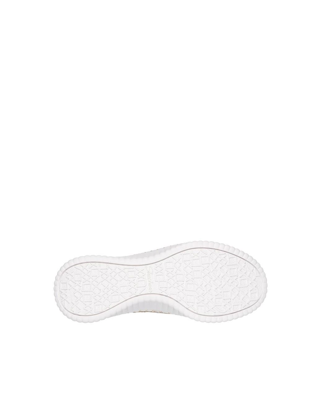 Skechers White Wilshire Blvd Bellevue Two-Tone Knit Slip-On Trainers