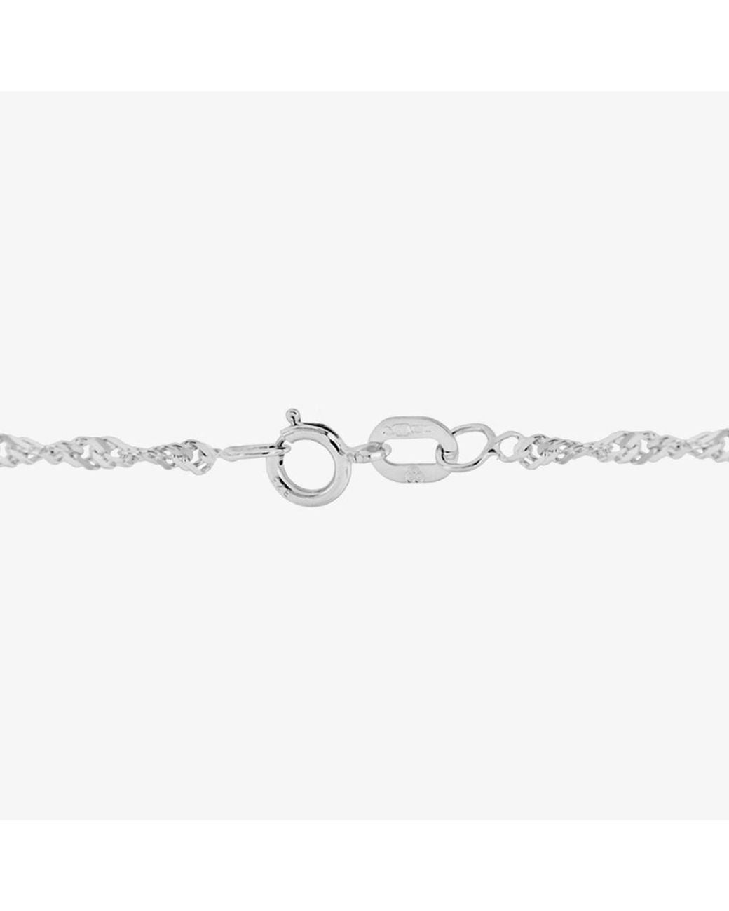 T.H.Baker Metallic Sterling 51Cm Twisted Curb Chain Necklace 8.13.0475-51