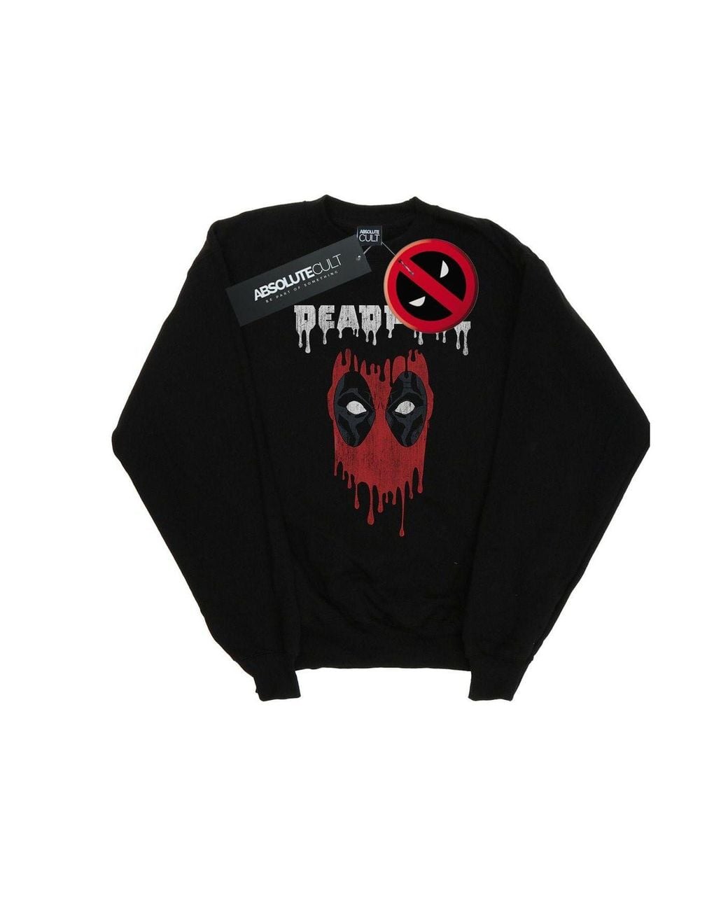 Marvel Black Deadpool Dripping Head Sweatshirt for men