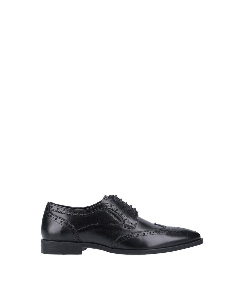 Hush Puppies Black Brace Brogue Shoe for men
