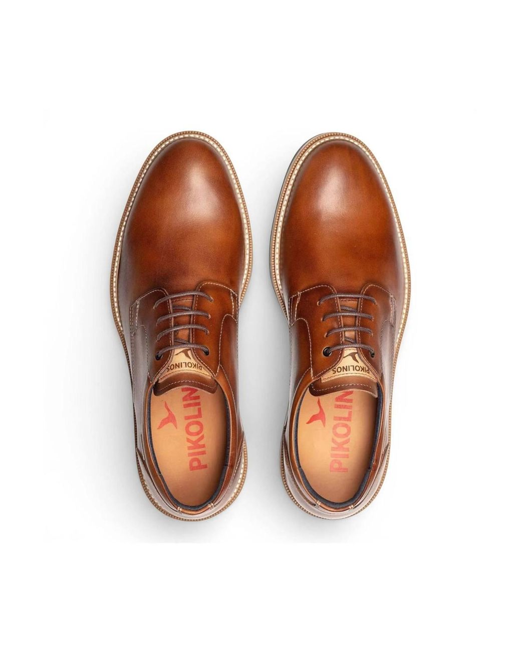 Infinity Leather Brown Pikolinos Leather Lace-Up Derby Comfort Shoes for men