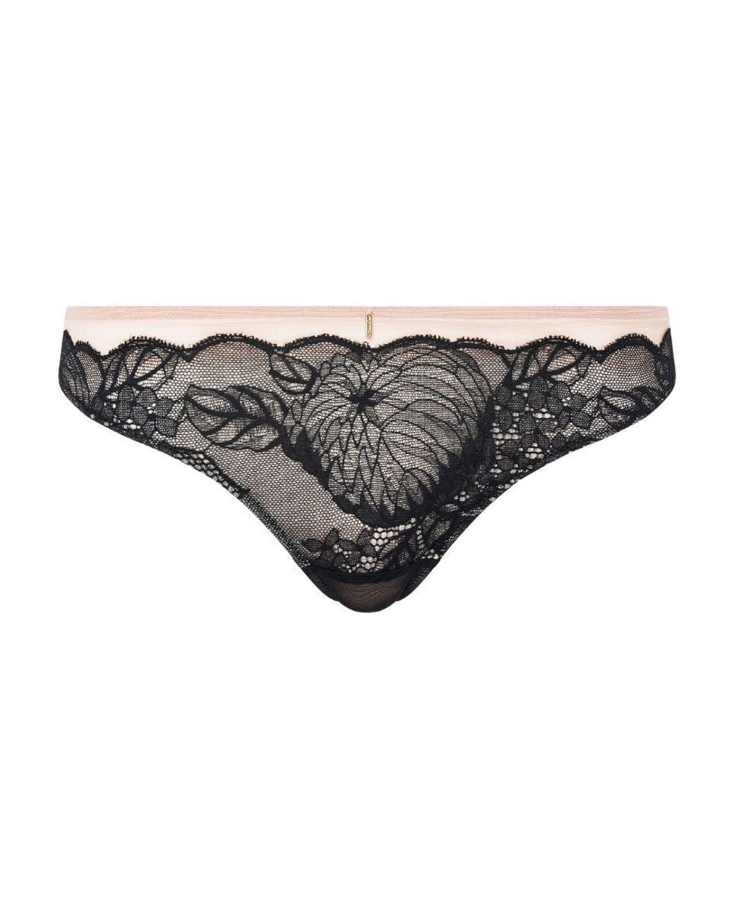 Chantelle Black Midnight Flowers Tanga
