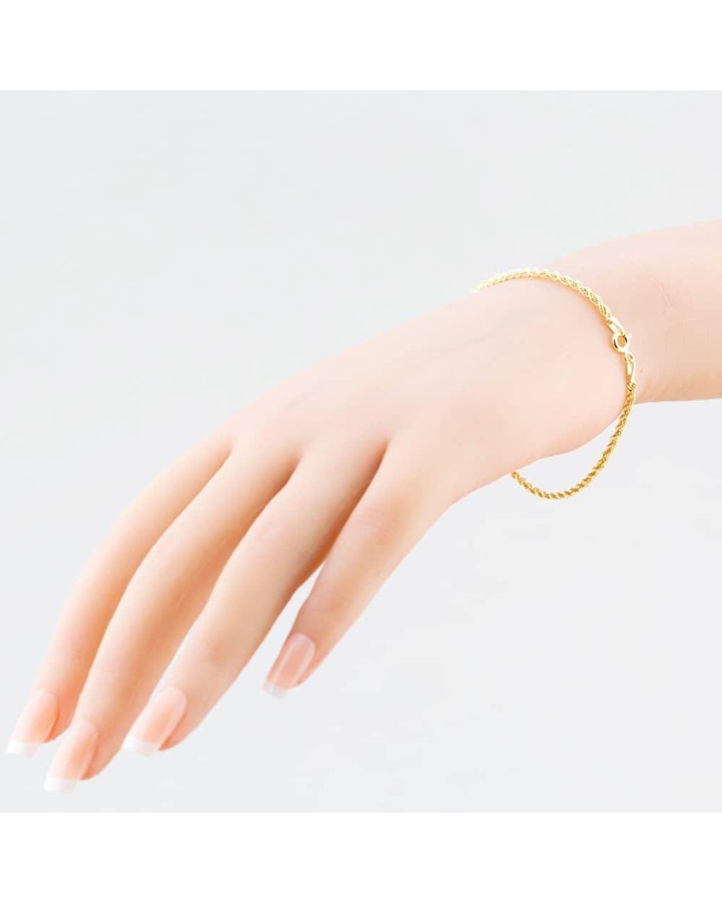 T.H.Baker Metallic 9Ct 18Cm Hollow Rope Chain Bracelet 1.22.0781
