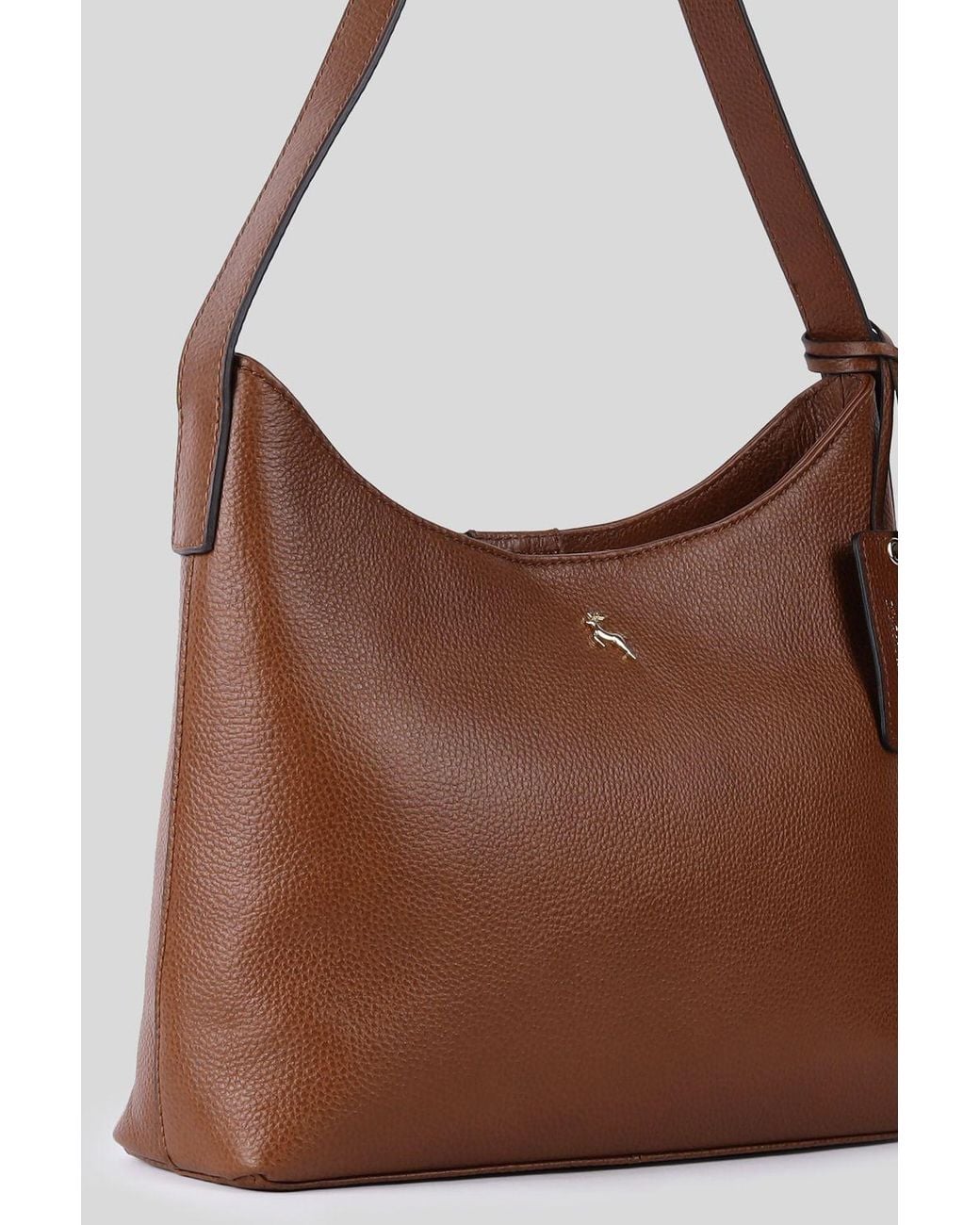 Ashwood Leather Brown 'Splendore Di Milano' Real Leather Hobo Shoulder Bag