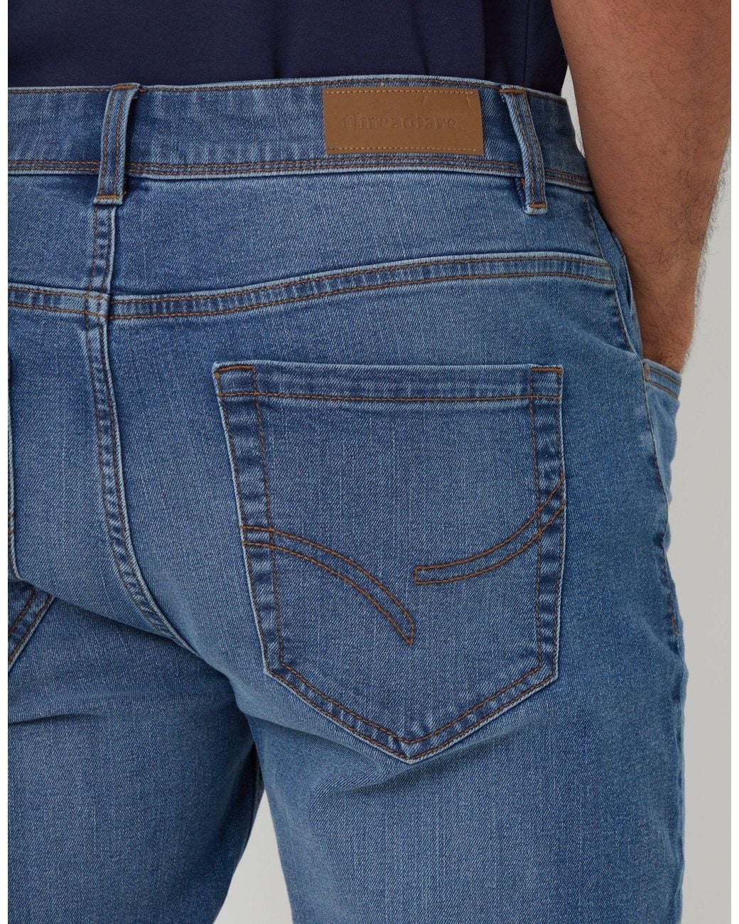 Threadbare Blue Slim Fit Jeans for men