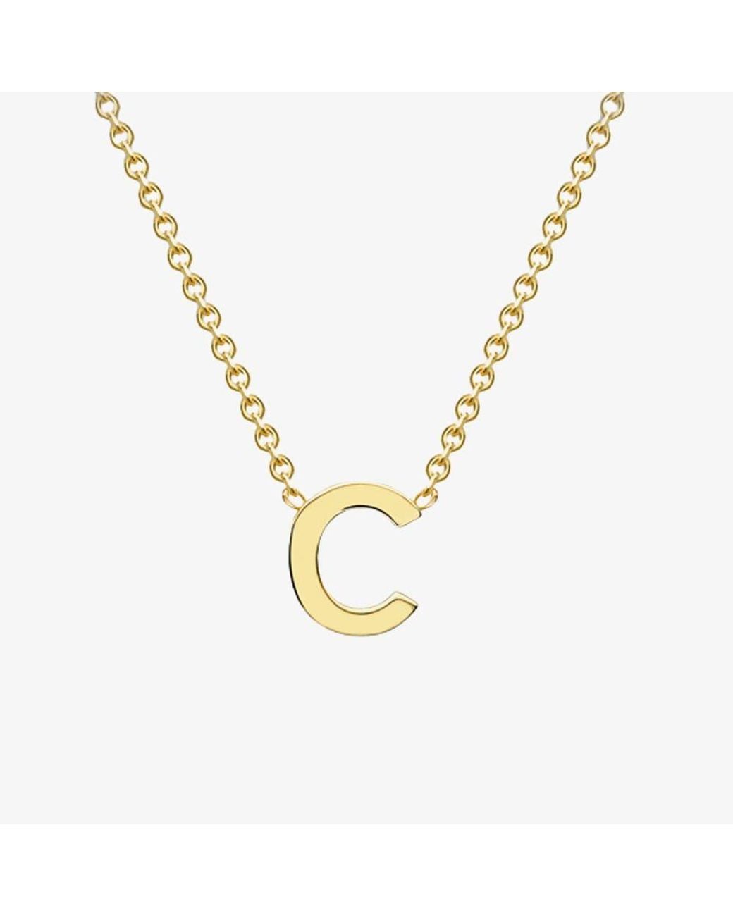 T.H.Baker Metallic 9Ct Mini Initial C Necklace 01.19.0152