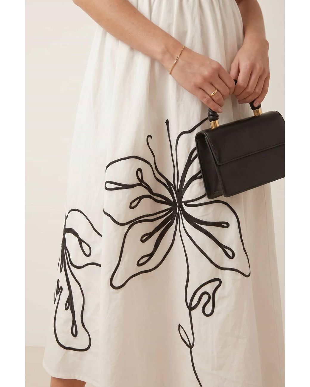 Style Cheat Multicolor Mono Embroidered 2In1 Dress