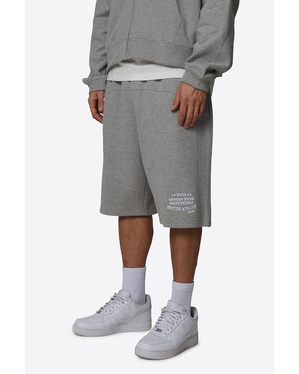 Good For Nothing Gray Baggy Shorts for men