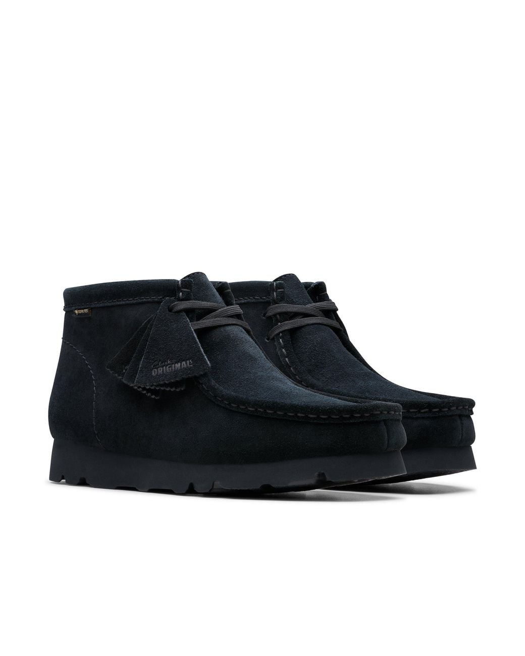 Clarks Black Wallabee Boot Gore-Tex Suede Ankle Boots, Wallabee, Lace Up for men