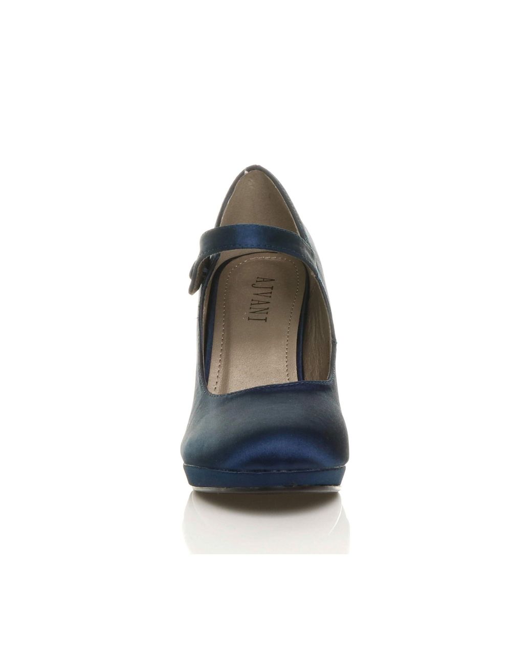 AJVANI Blue High Heel Mary Jane Court Shoes