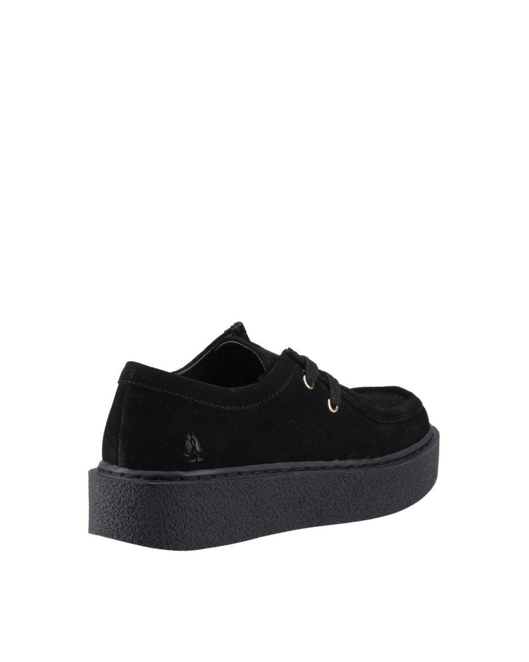 Hush Puppies Black Bridie Suede Mocc Toe