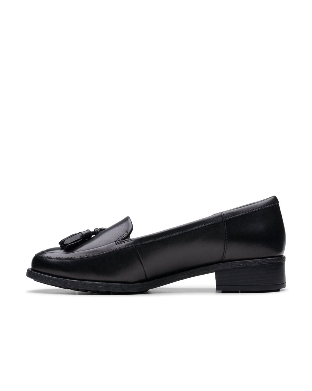 Clarks Black Havisham Edge Loafer Leather Loafers, Slip Ons