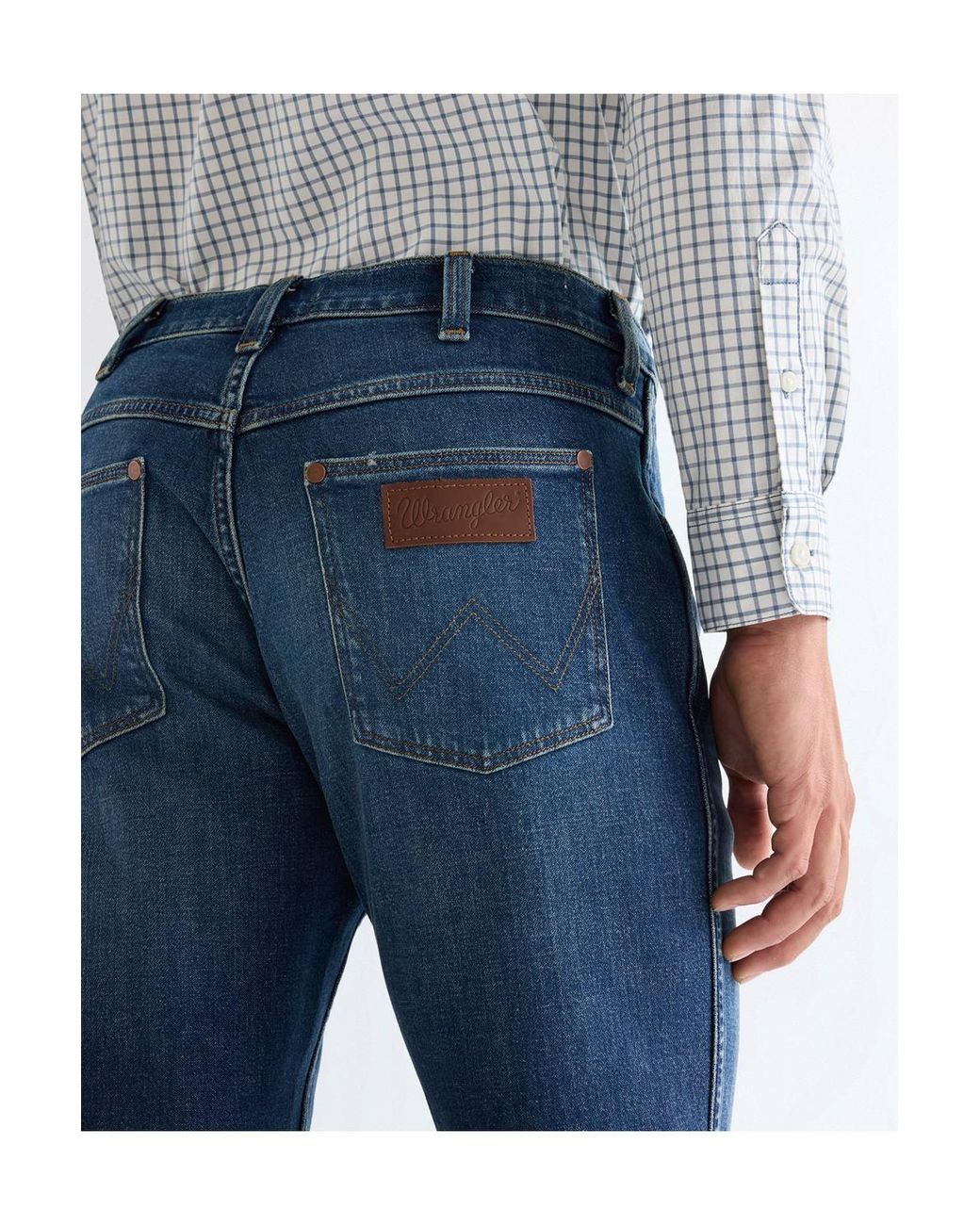 Wrangler Blue Greensboro Straight Fit Jeans Stormforge for men