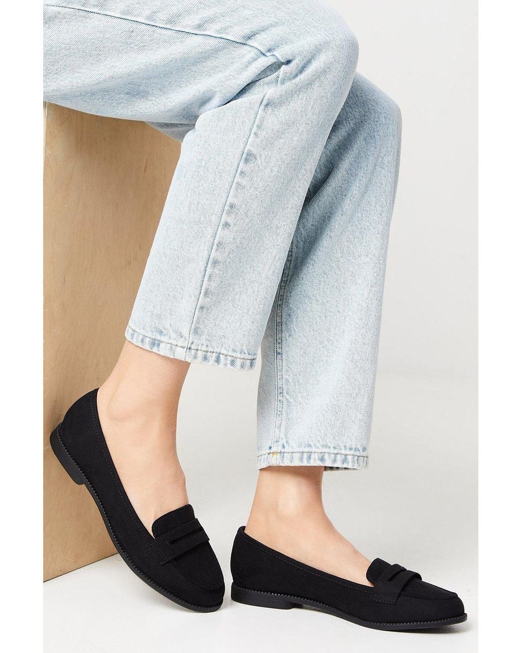 Dorothy Perkins Blue Wide Fit Lara Penny Loafers