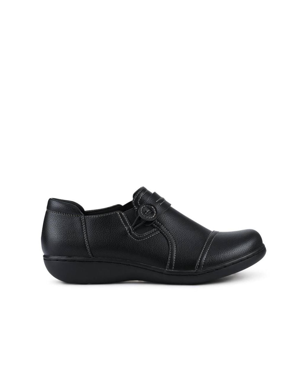 Pavers Black Smart Elasticated Slip-On Shoes