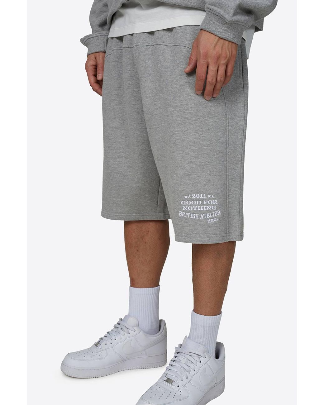 Good For Nothing Gray Baggy Shorts for men