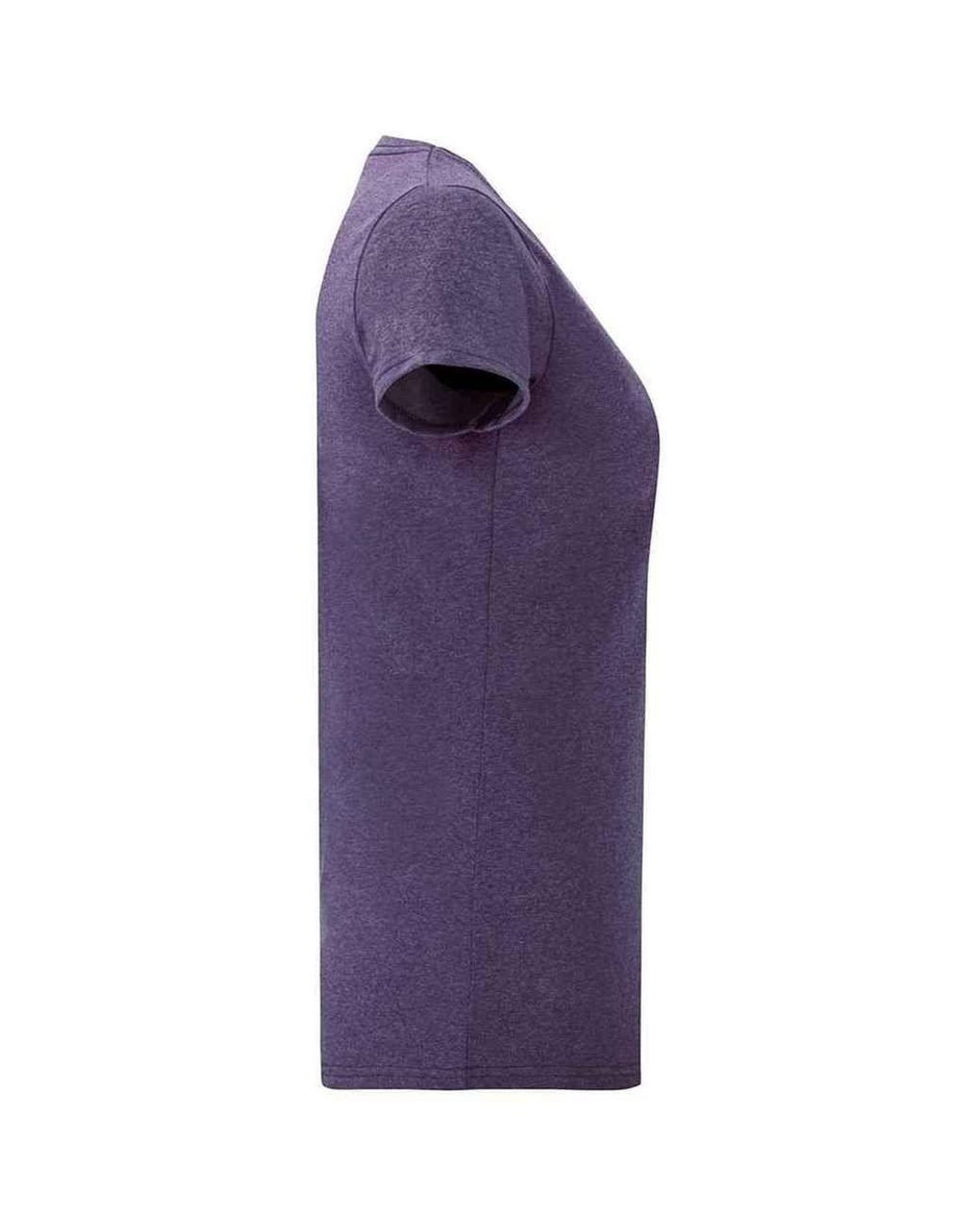 Fruit Of The Loom Purple Valueweight Heather Lady Fit T-Shirt