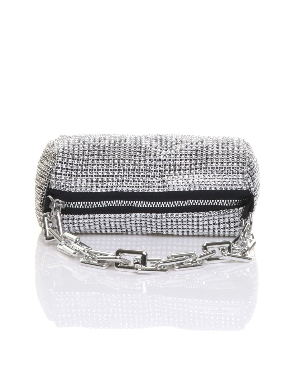 AJVANI Metallic Sparkly Baguette Barrel Clutch Bag