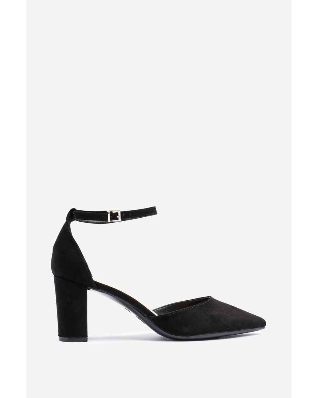 Linzi White Leona Faux Suede Court Heels