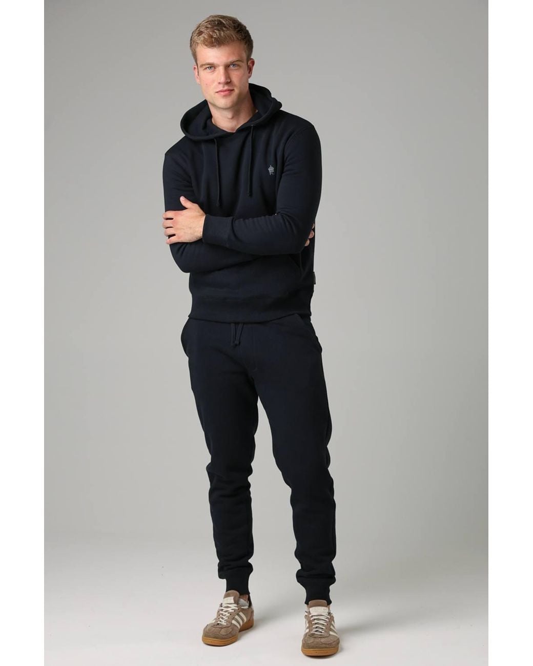 French Connection Blue Cotton Blend Hoody for men