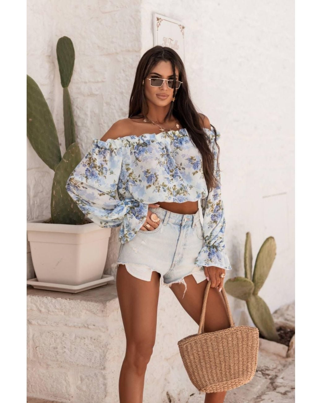 Love Lace Gray Summer Viscose Long Sleeve Blouse