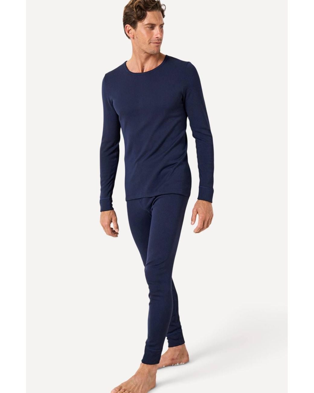 DAMART Blue Thermal Intense Warmth Long-Sleeved Base Layer T-Shirt for men