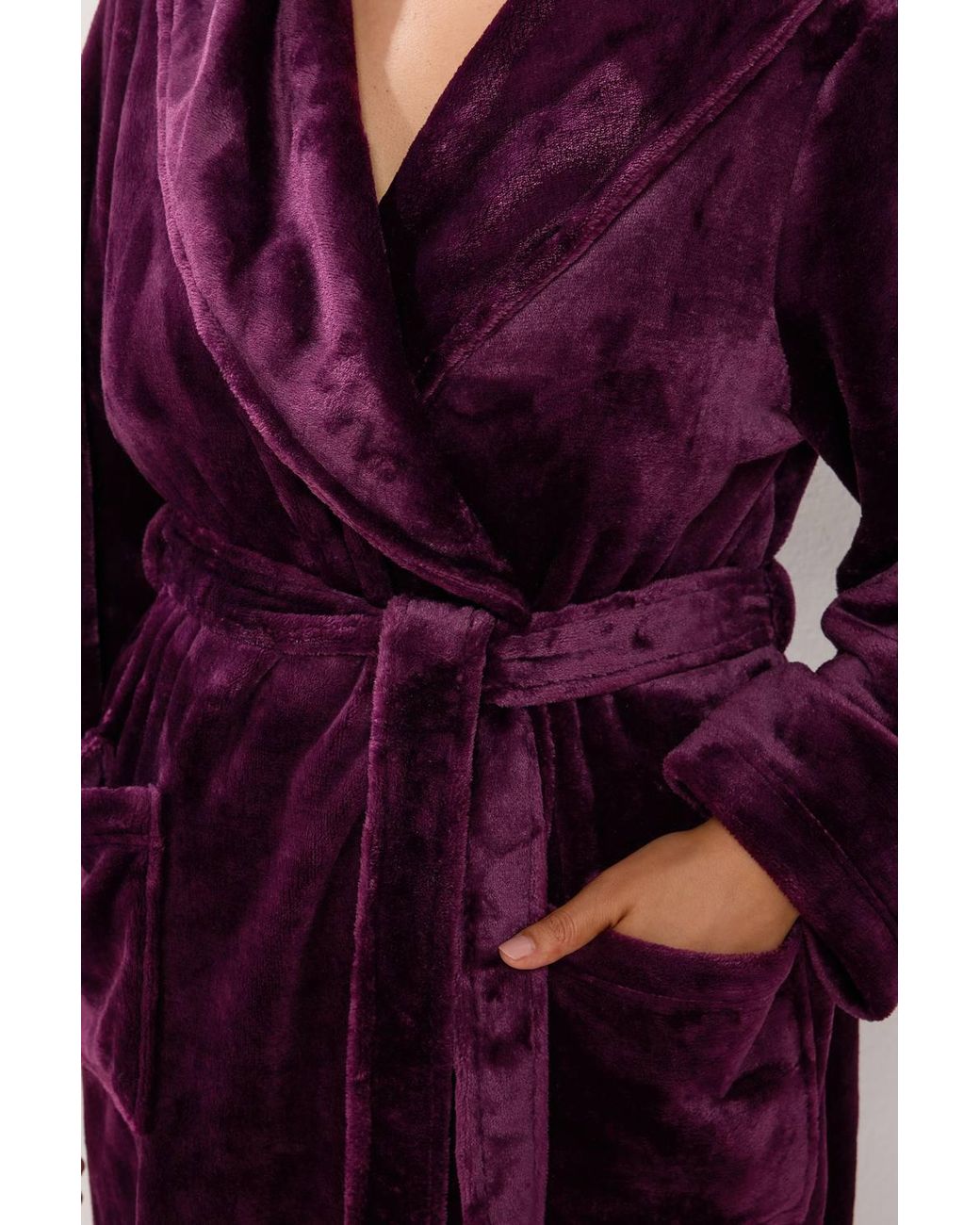 Yours Purple Luxe Dressing Gown