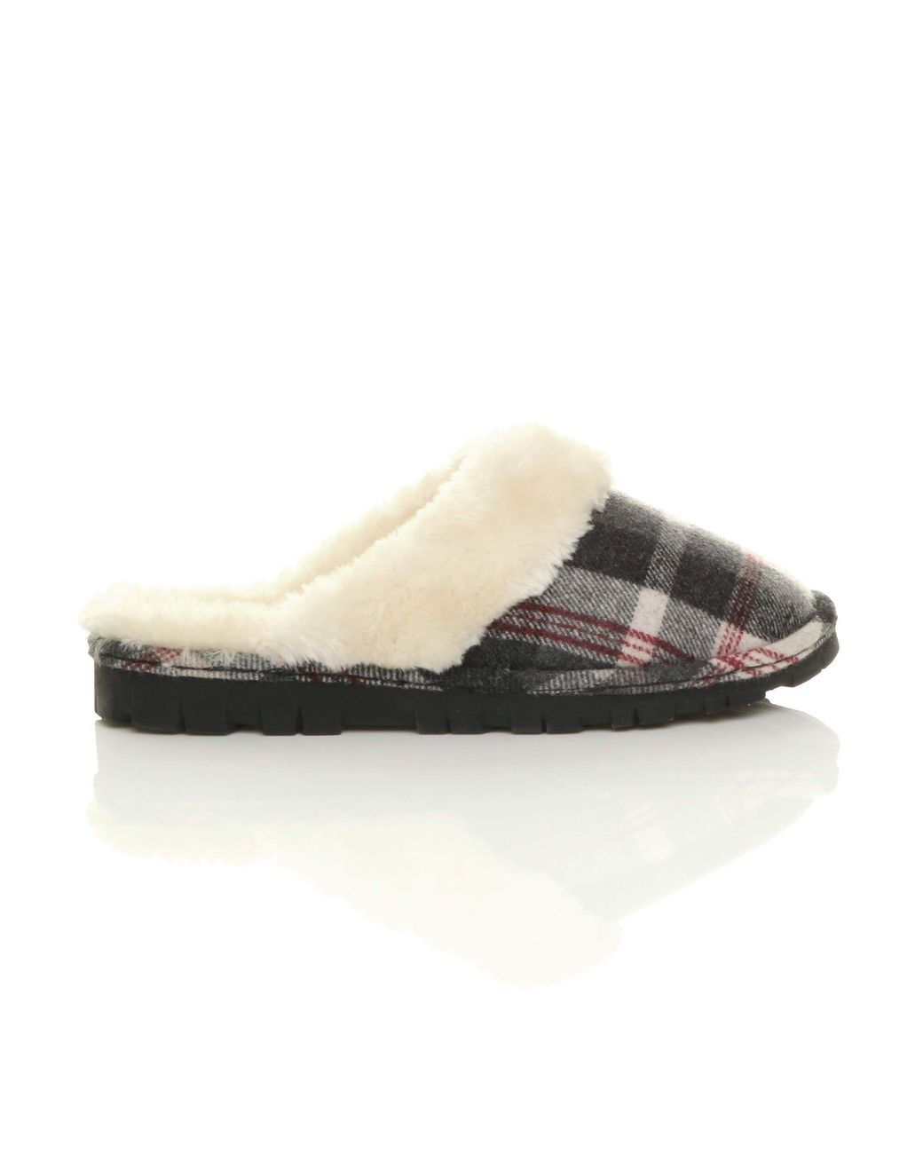 AJVANI Black Flat Heel Slippers