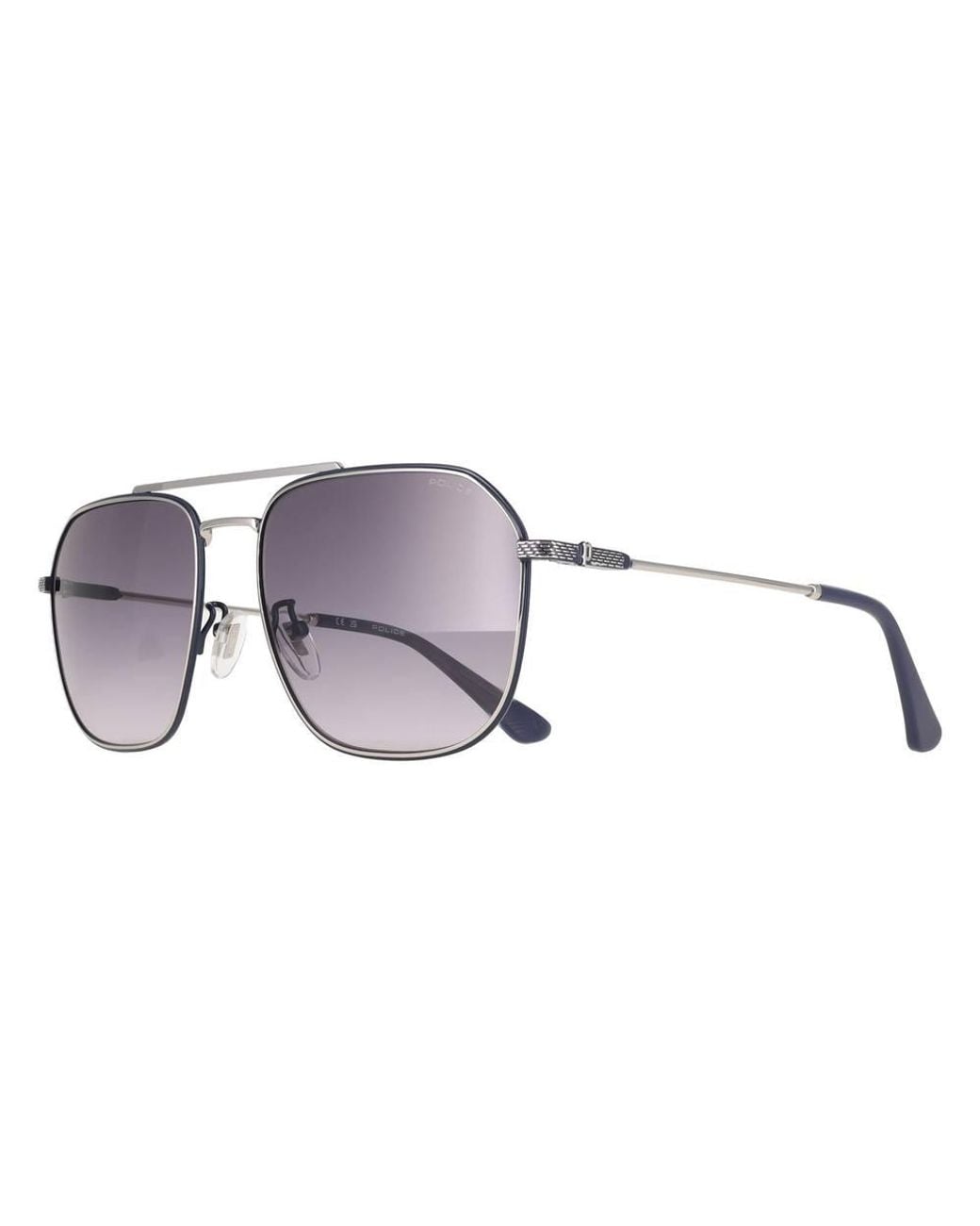 Police Gray Aviator Shiny Palladium Smoke Gradient Splf64 Octane 1 for men