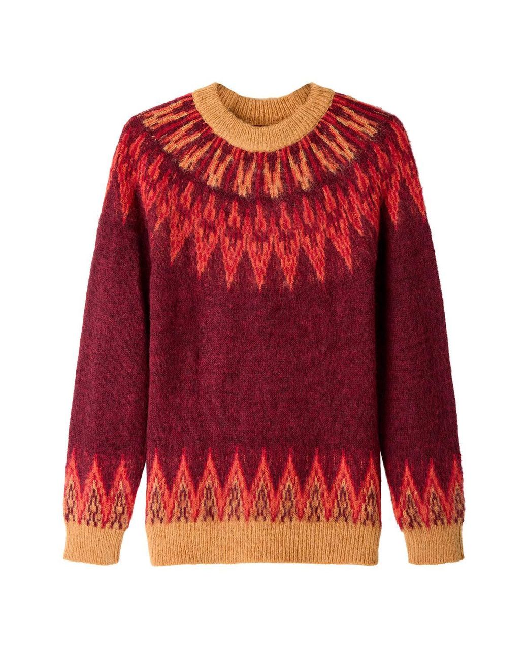 Joe Browns Red Feeling Fiery Fairisle Jumper
