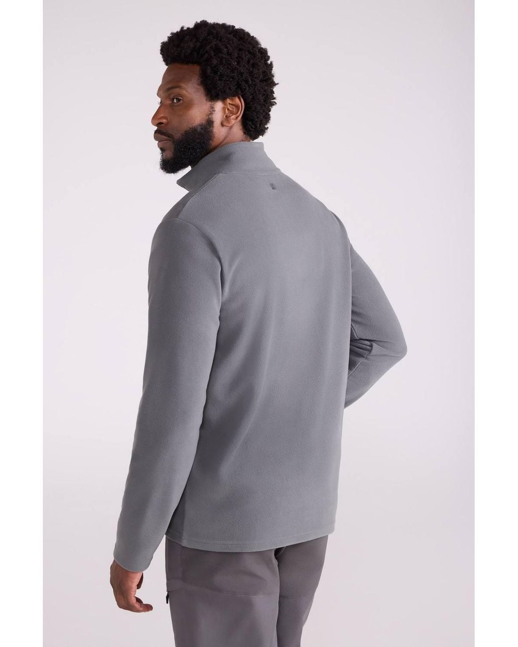 Mountain Warehouse Gray 'Raso' Warm Comfortable Full Zip Lightweight Outdoor Fleece Jumper for men