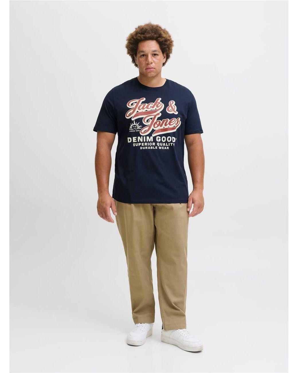 Jack & Jones Blue Logo Printed T-Shirt For for men