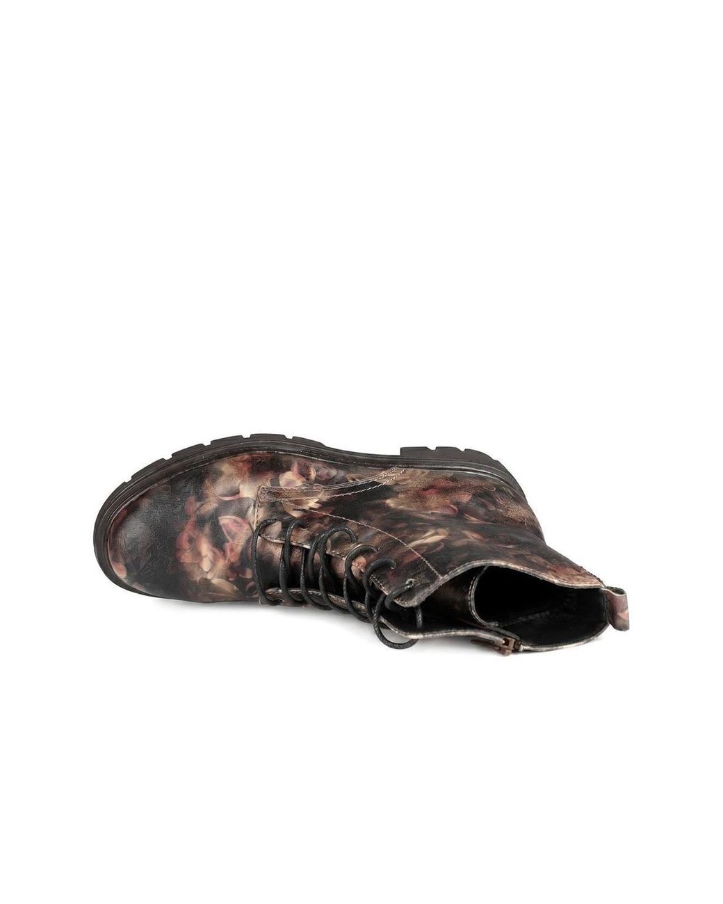 Pavers Brown Lace-Up Block-Heeled Boots