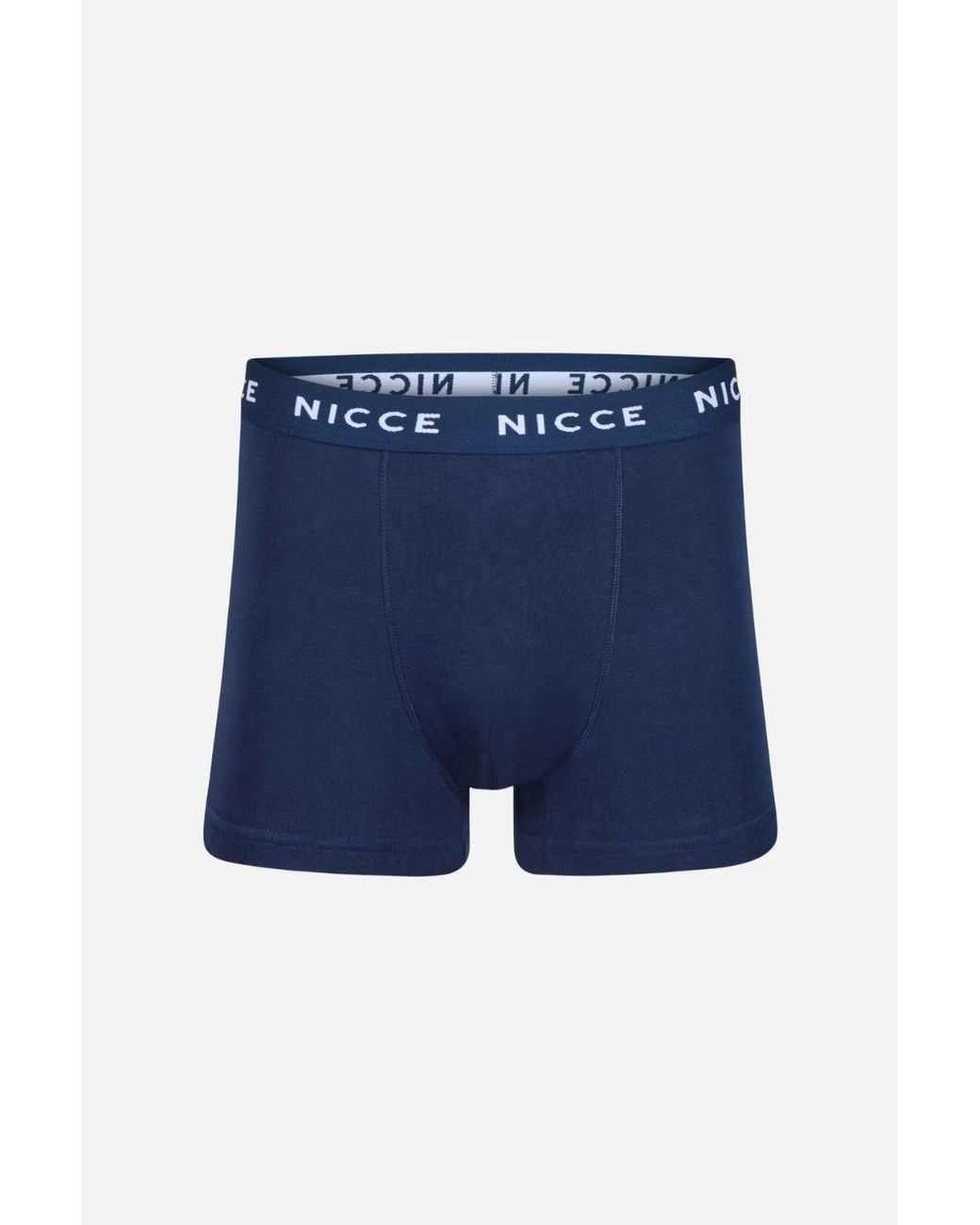 Nicce London Blue 5-Pack Cotton Rich Boxer Briefs With Logo Waistband for men