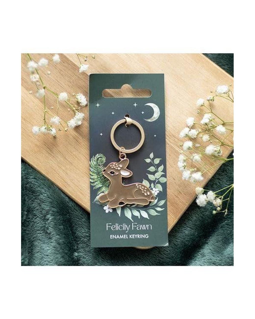 KDMD Green Felicity Fawn Keyring