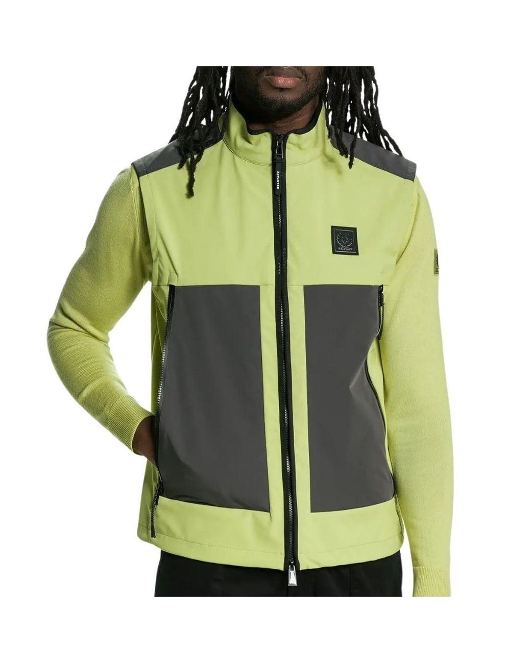Belstaff Green Ratio Lime Gilet Jacket for men