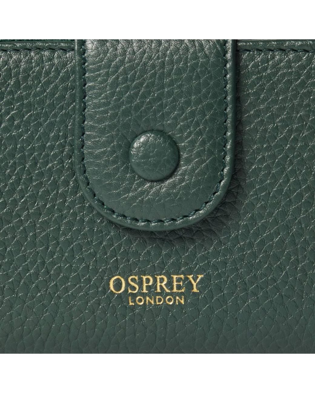 Osprey Green The Core Medium Leather Popper Matinee Purse