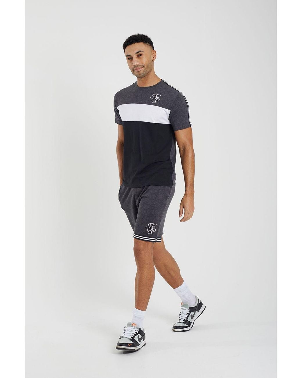 Brave Soul Blue T-Shirt & Shorts Set for men