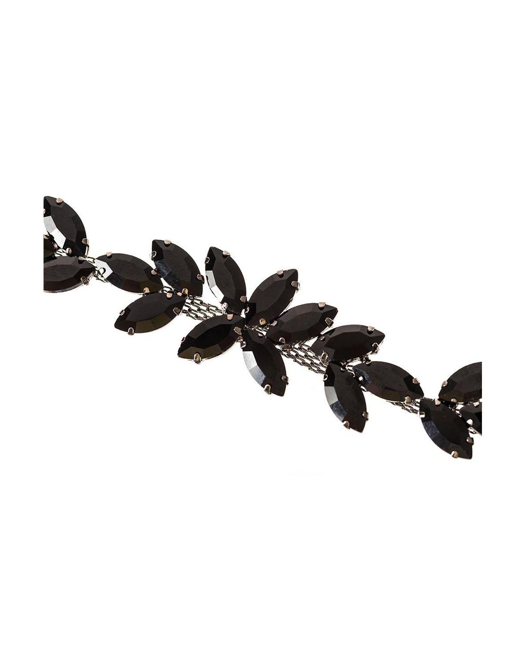 Neel Blue Black Diamante Motif Rhinestone Patch, Crystal Appliques, 16 X 2.5Cm