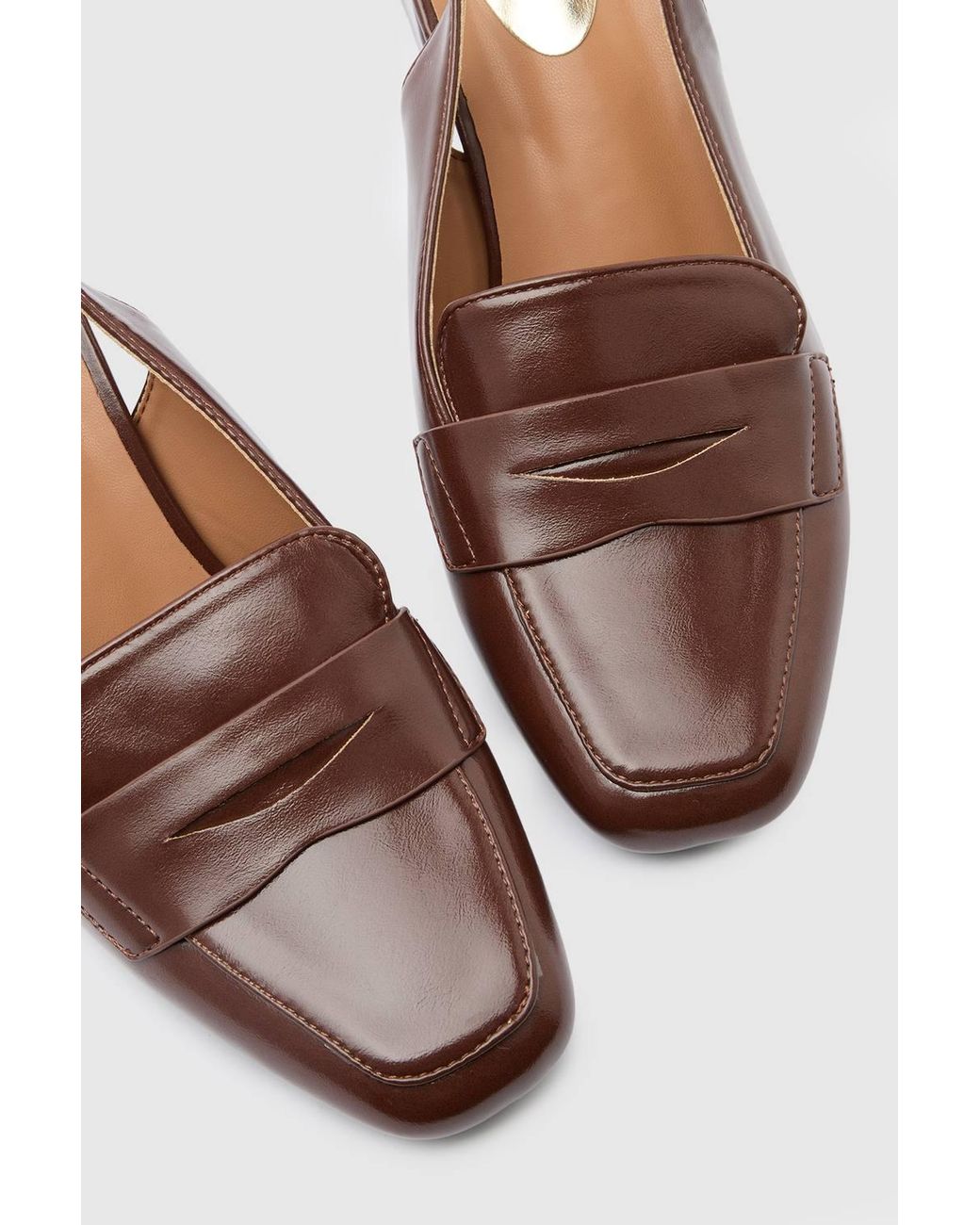 Wallis Pink Audrey Faux Leather Slingback Buckle Detail Block Heeled Loafers